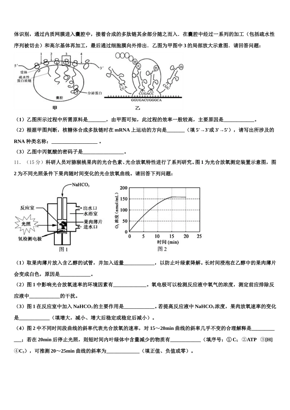 河北省廊坊市高中联合体2025年生物高一下期末检测试题含解析_第3页