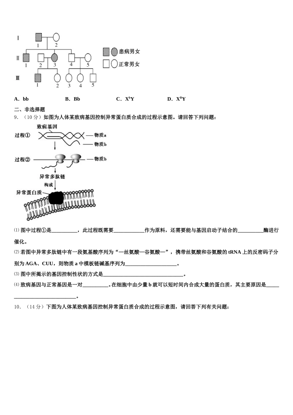 2025年河北省河间市第一中学高一生物第二学期期末经典试题含解析_第3页