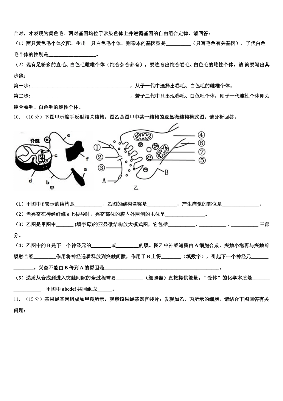 河北邢台市南和一中2024-2025学年生物高一下期末调研模拟试题含解析_第3页