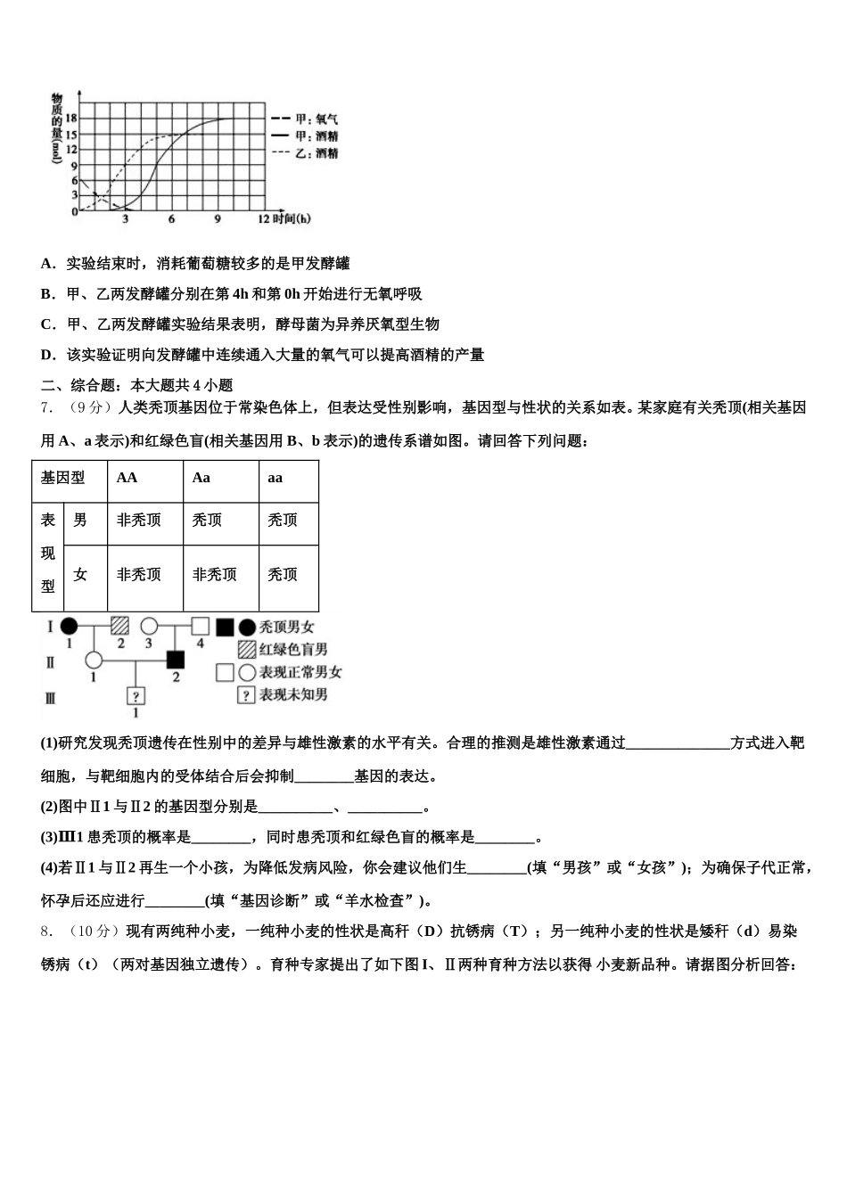 2025年河南省林州一中分校生物高一第二学期期末预测试题含解析_第2页