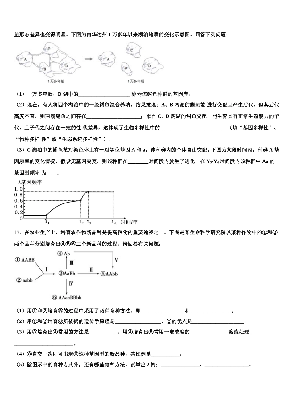 河南省洛阳市新安县第一高级中学2025届高一下生物期末质量检测试题含解析_第3页