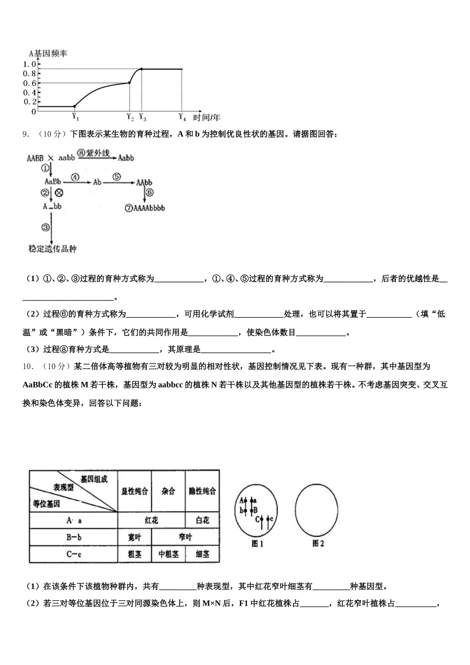 河南省鲁山县第一高级中学2024-2025学年生物高一第二学期期末监测试题含解析_第3页