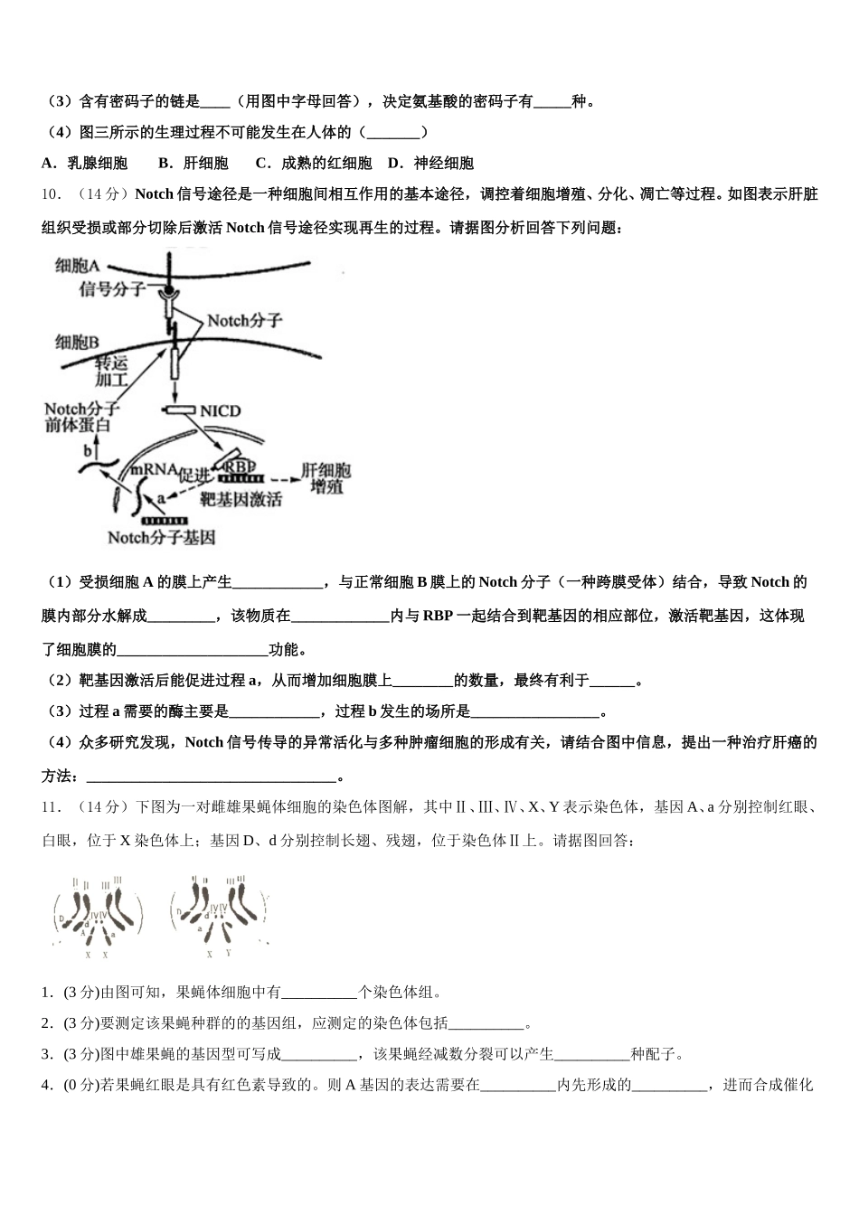 2025年河南省新乡市第二中学高一下生物期末统考试题含解析_第3页