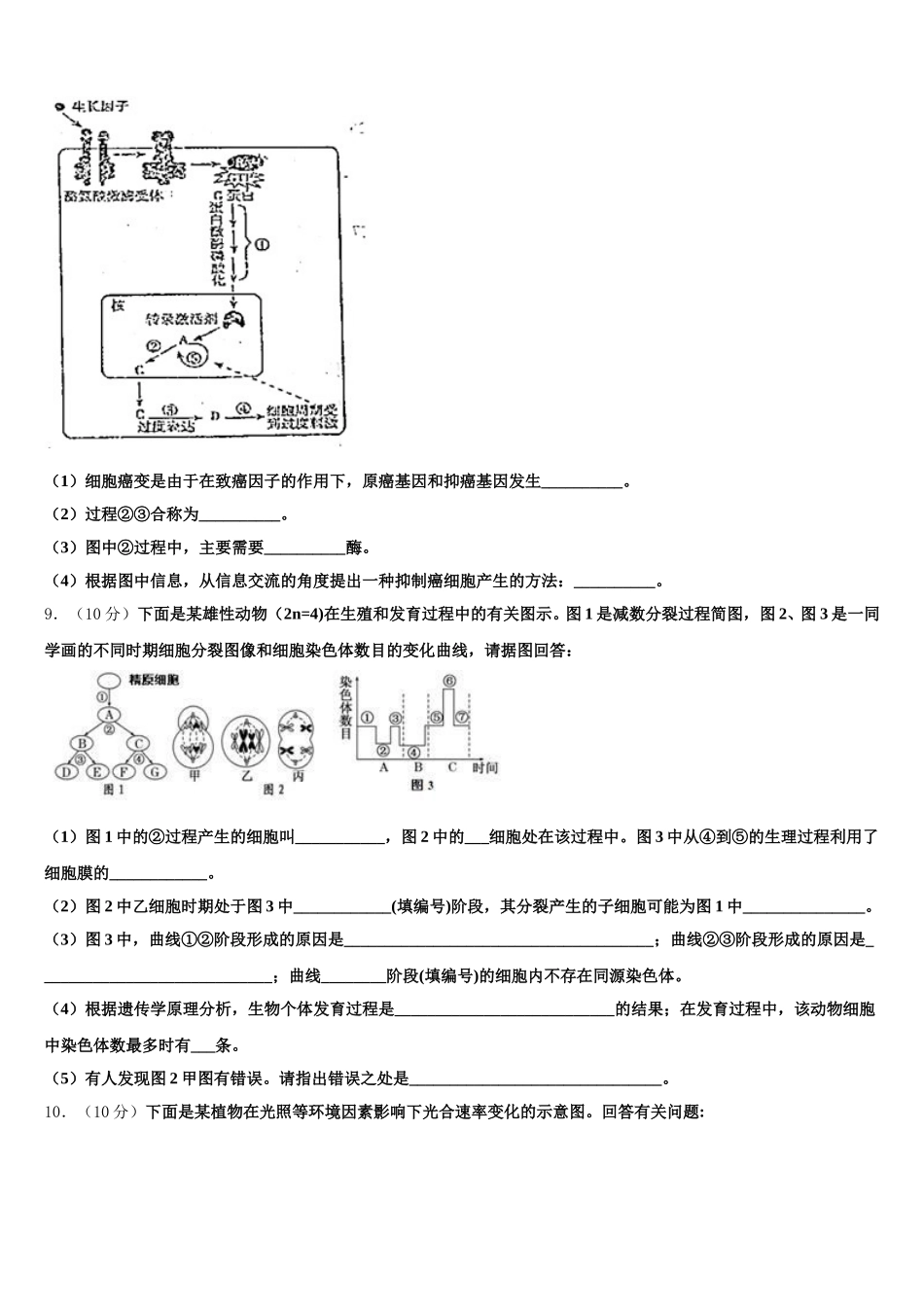 2025年河南省许昌平顶山高一生物第二学期期末统考试题含解析_第3页