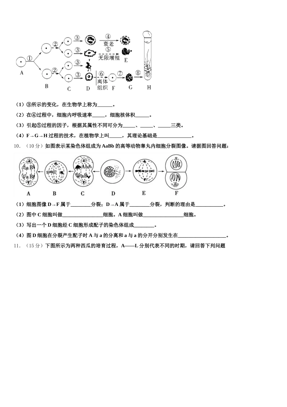 河南省周口市扶沟高中2025届高一生物第二学期期末质量跟踪监视试题含解析_第3页