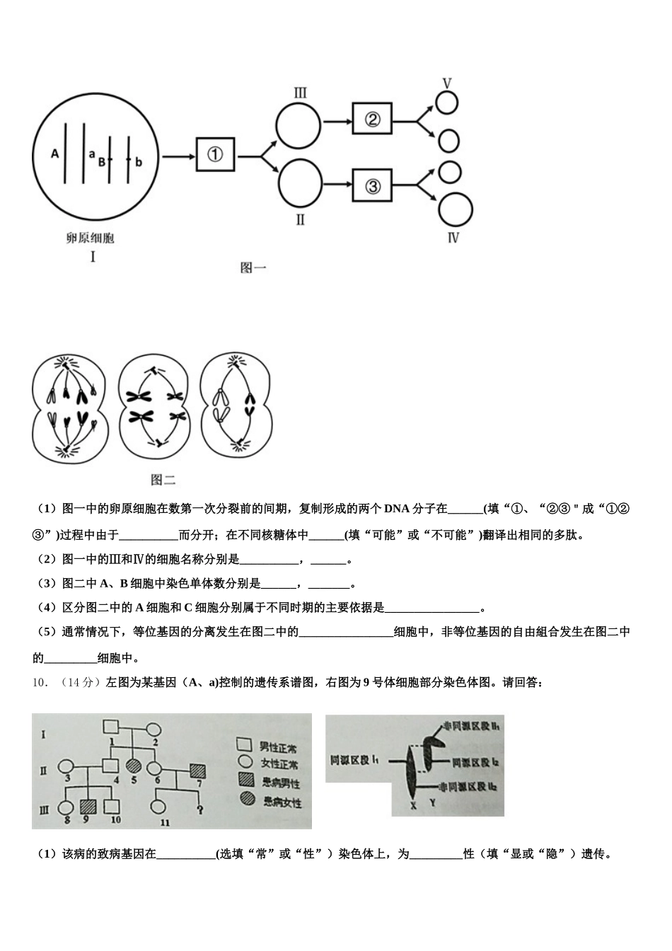 2025年河南省周口市郸城一高高一下生物期末达标检测试题含解析_第3页
