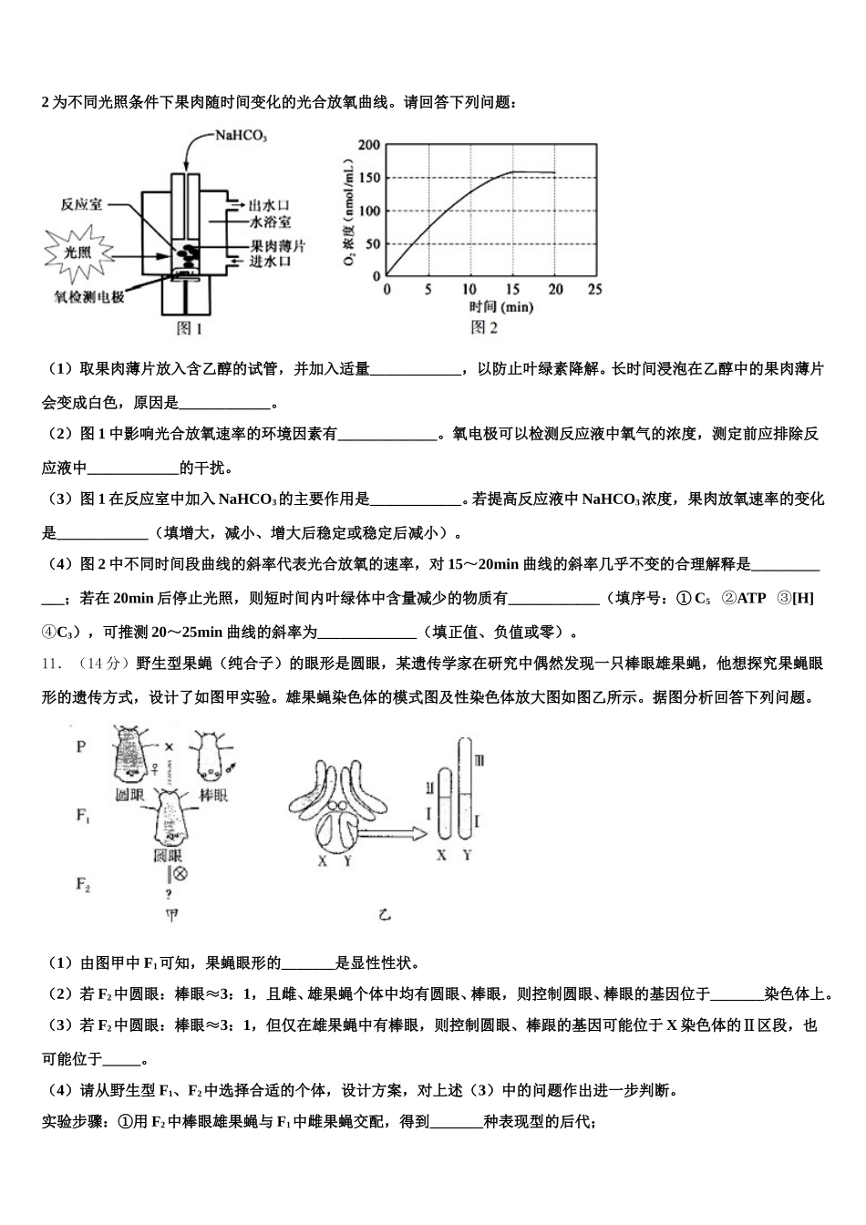 2024-2025学年河南省信阳市信阳高级中学高一生物第二学期期末考试模拟试题含解析_第3页