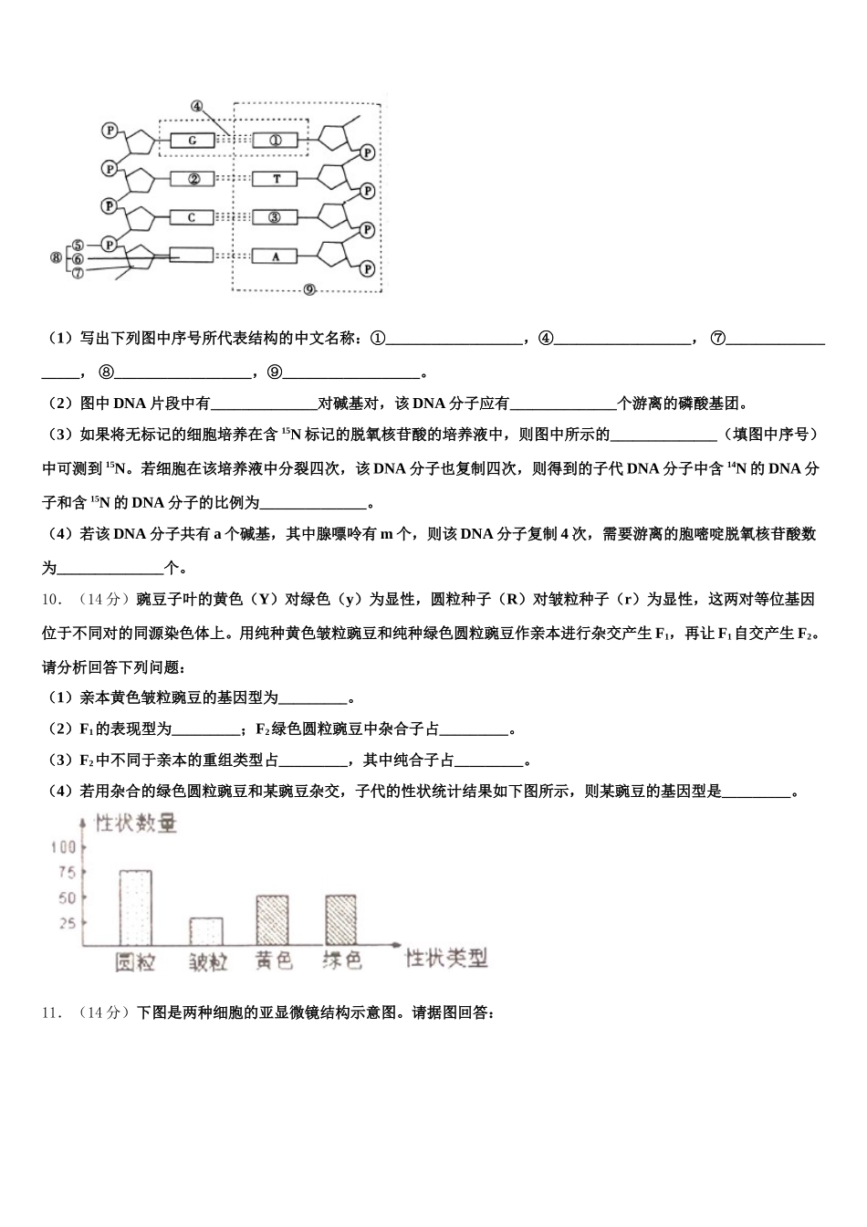 河南省安阳市滑县第二高级中学2025届高一生物第二学期期末学业质量监测模拟试题含解析_第3页