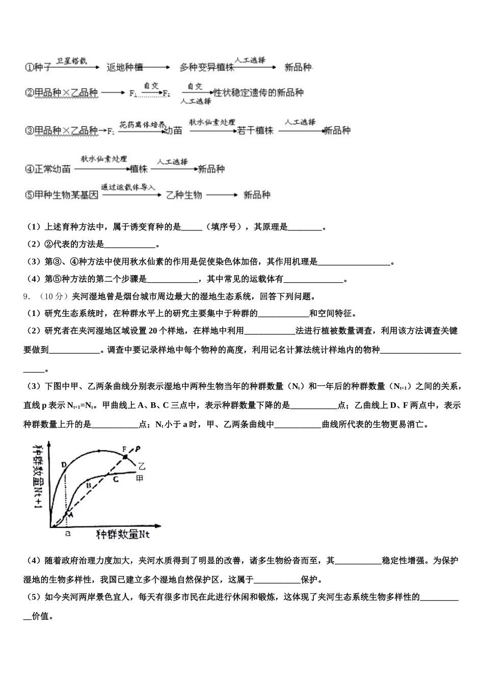 2025年林州市第一中学生物高一第二学期期末质量检测试题含解析_第3页