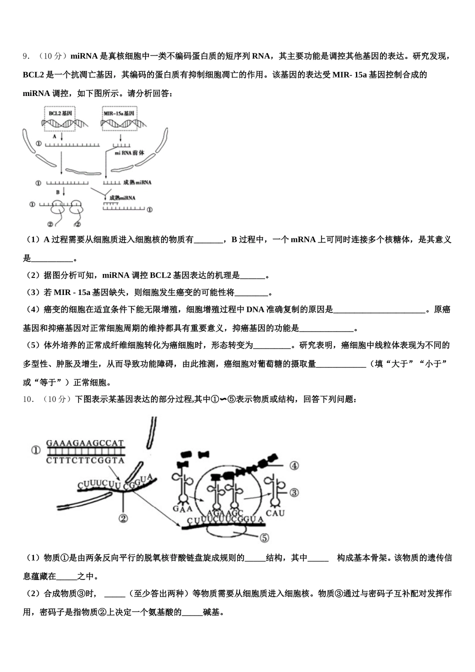 重庆市合川市瑞山中学2025年生物高一下期末学业质量监测试题含解析_第3页
