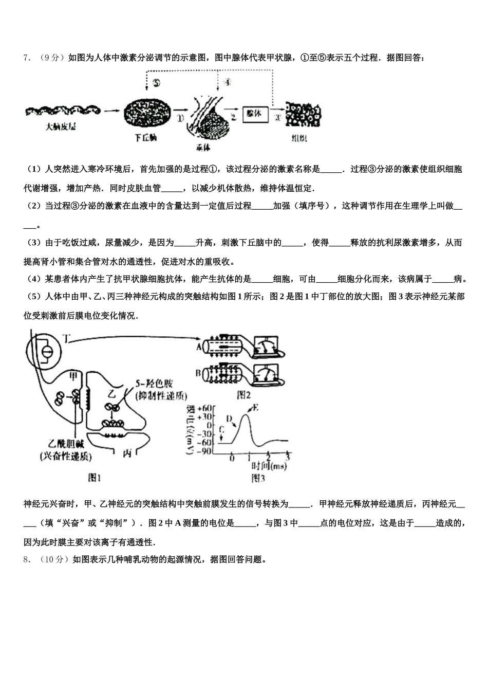2025年重庆市直属校生物高一下期末调研模拟试题含解析_第2页