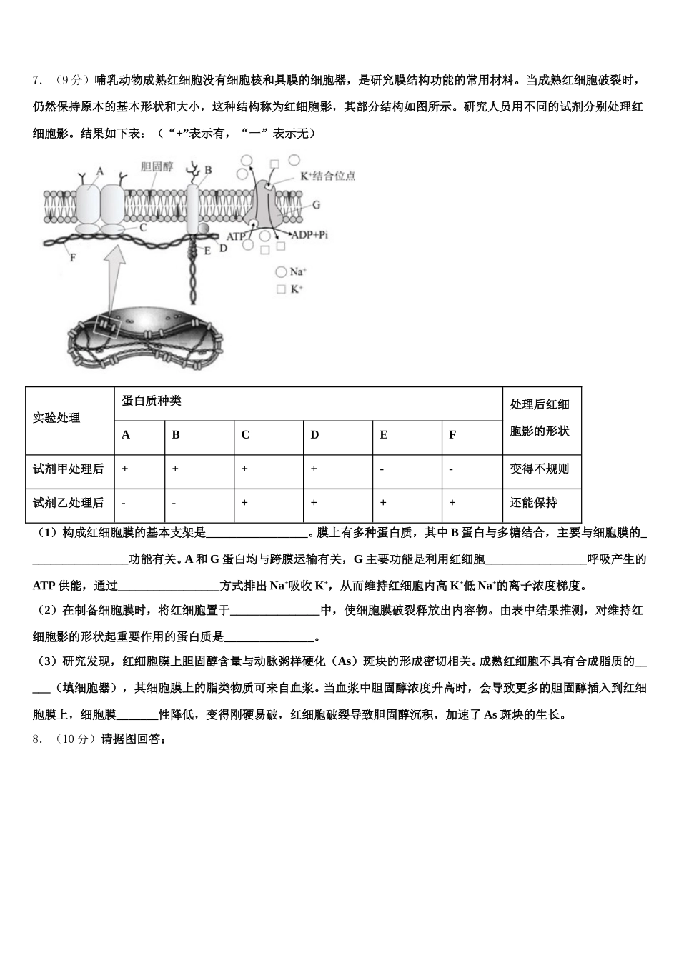 重庆铁路中学2025年生物高一下期末经典模拟试题含解析_第3页
