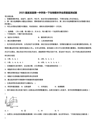 2025届遂溪县第一中学高一下生物期末学业质量监测试题含解析