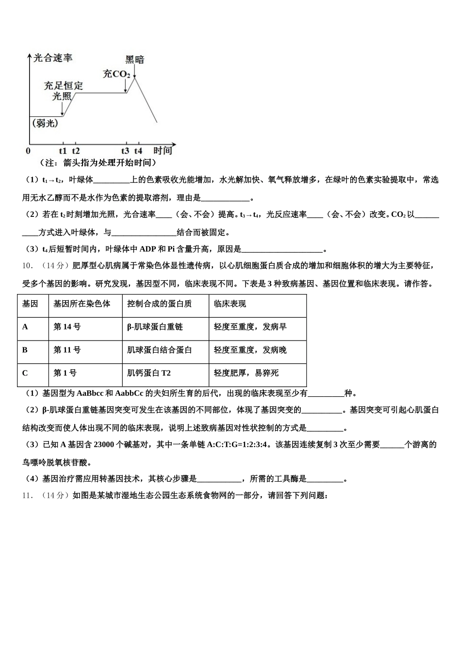 2025届江津中学高一生物第二学期期末统考模拟试题含解析_第3页