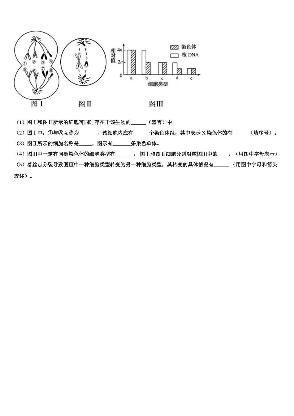 内蒙古呼和浩特市重点名校2024-2025学年生物高一第二学期期末考试试题含解析_第3页