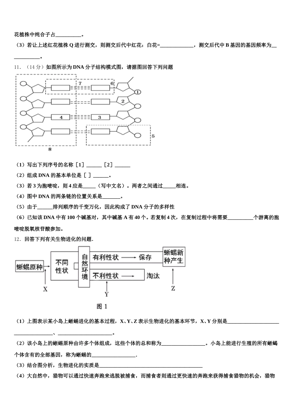 内蒙古乌海市乌达区2025届高一下生物期末复习检测试题含解析_第3页