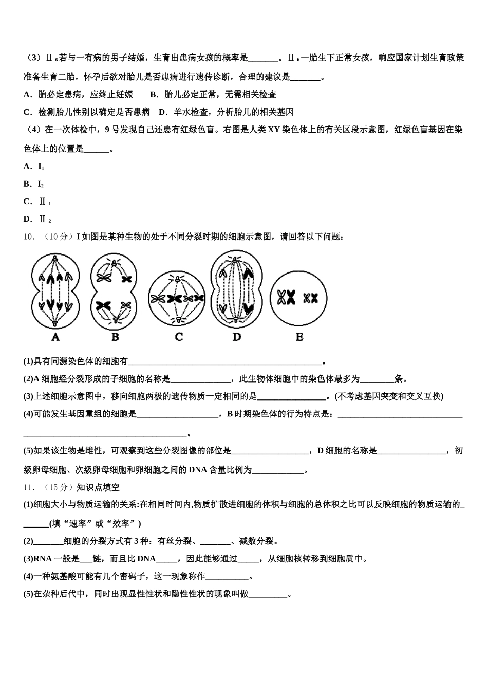 2025届内蒙古自治区包头市三十三中生物高一下期末复习检测模拟试题含解析_第3页