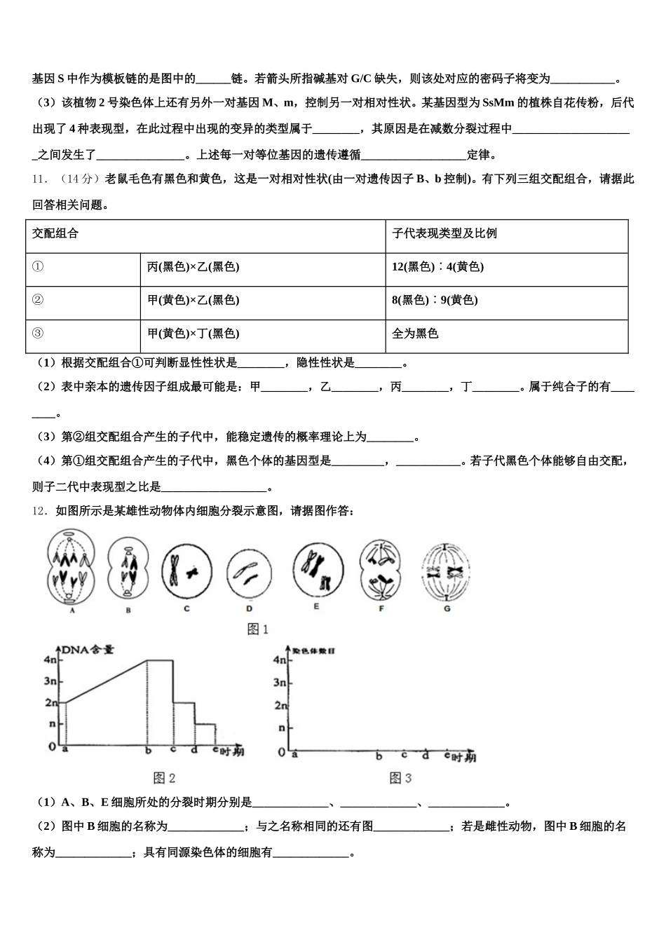 内蒙古根河市重点中学2024-2025学年生物高一下期末达标检测试题含解析_第3页
