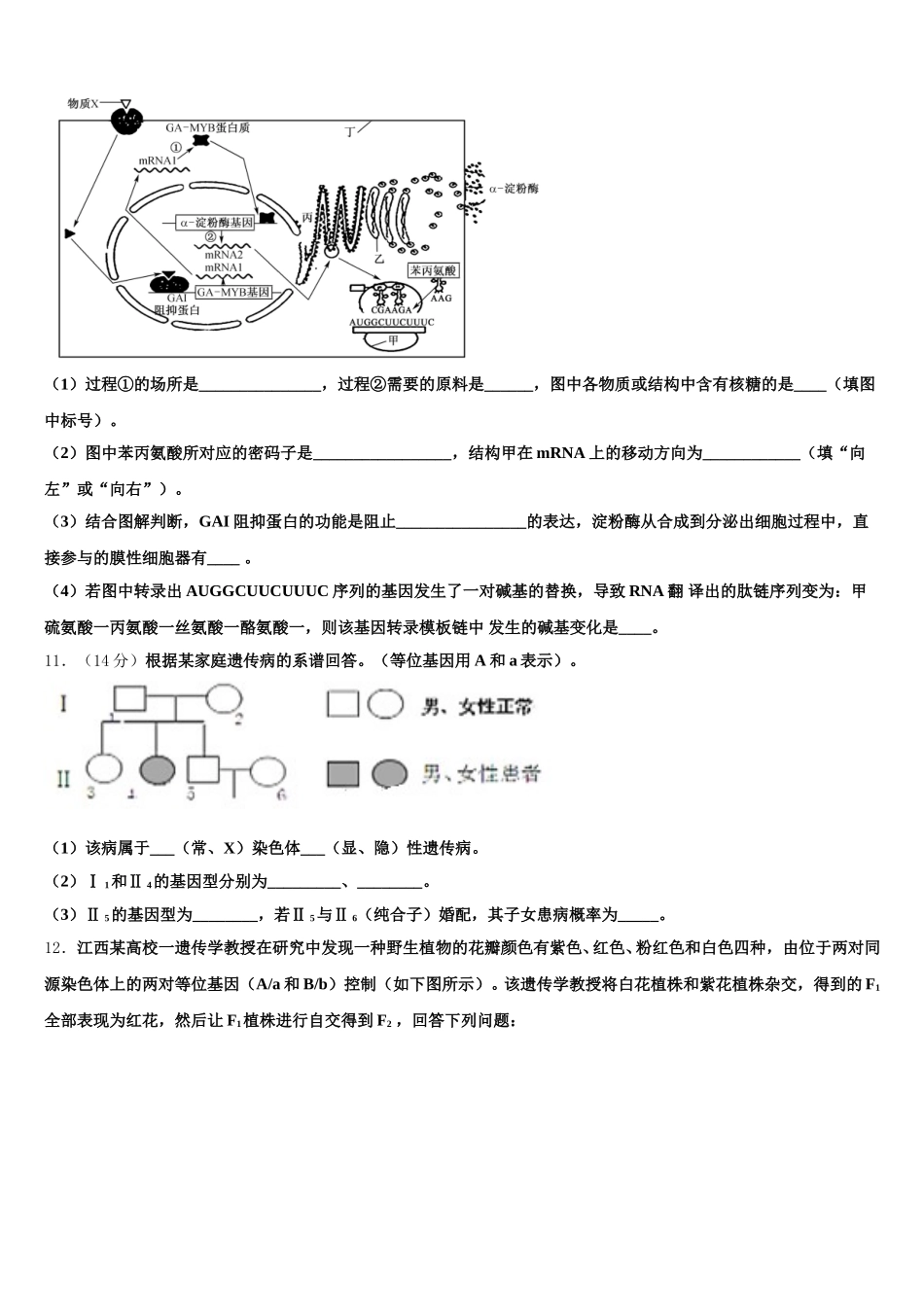 内蒙古呼和浩特市开来中学2025年高一下生物期末达标测试试题含解析_第3页
