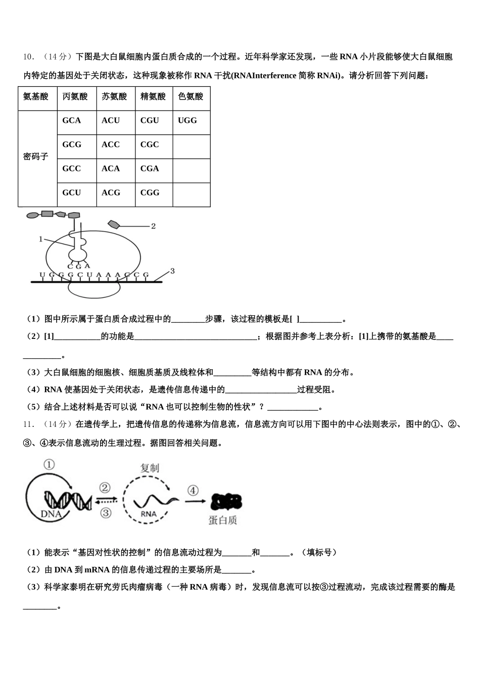 内蒙古乌兰察布集宁二中2025届高一生物第二学期期末质量检测模拟试题含解析_第3页