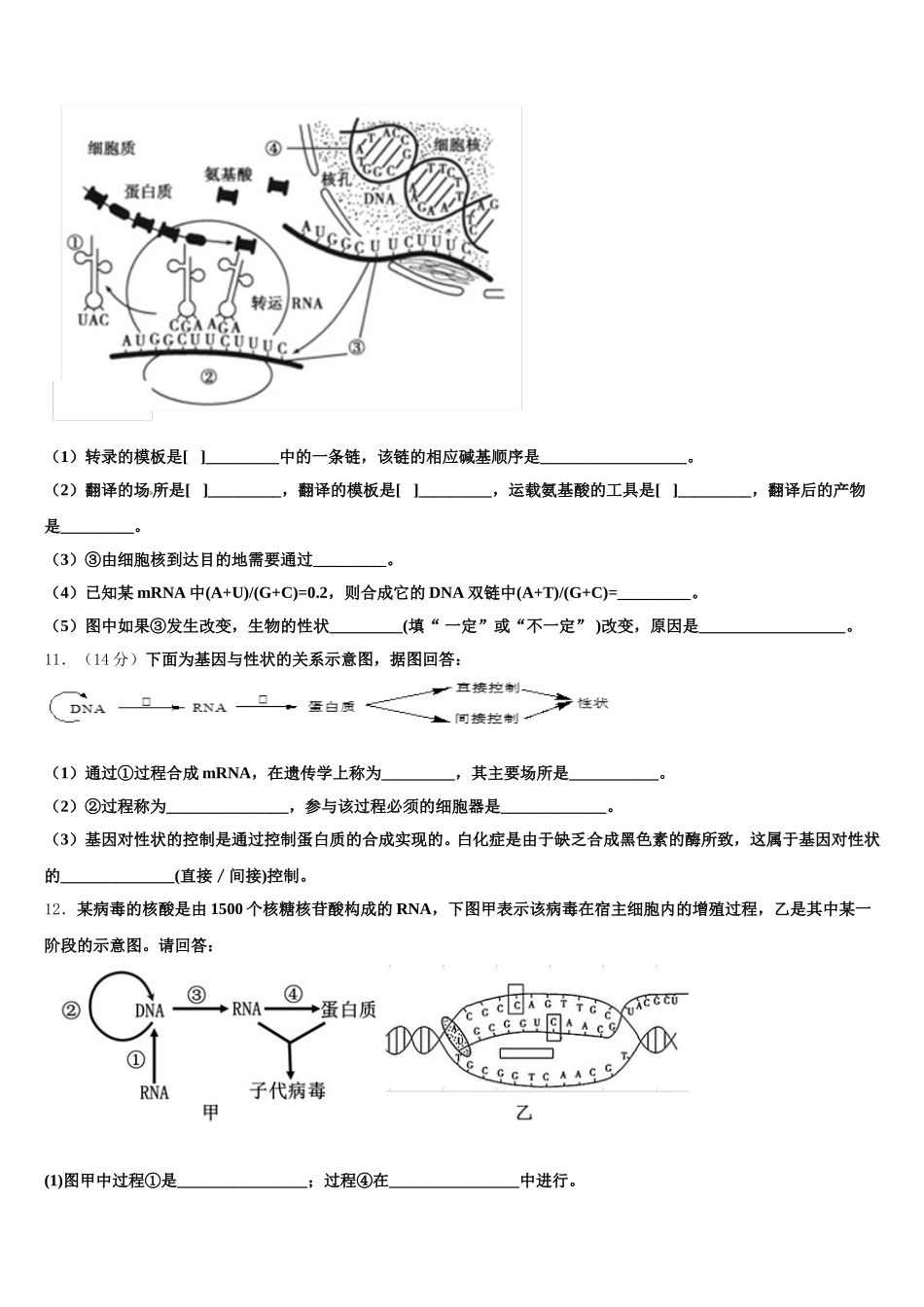 湖北省宜昌市长阳县一中2025届高一生物第二学期期末调研试题含解析_第3页