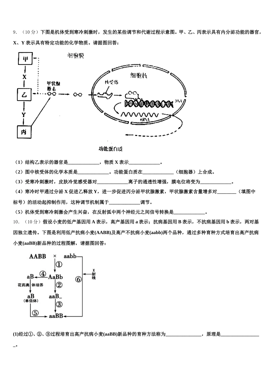 湖北省黄冈高级中学2025届高一生物第二学期期末检测试题含解析_第3页