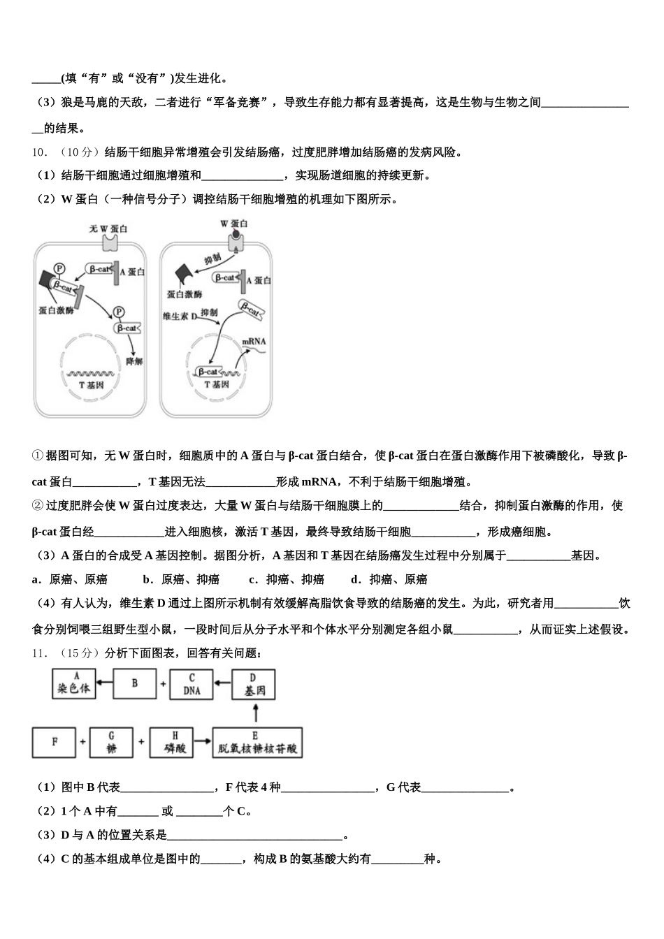湖北省荆州市公安县车胤中学2024-2025学年高一生物第二学期期末学业水平测试模拟试题含解析_第3页
