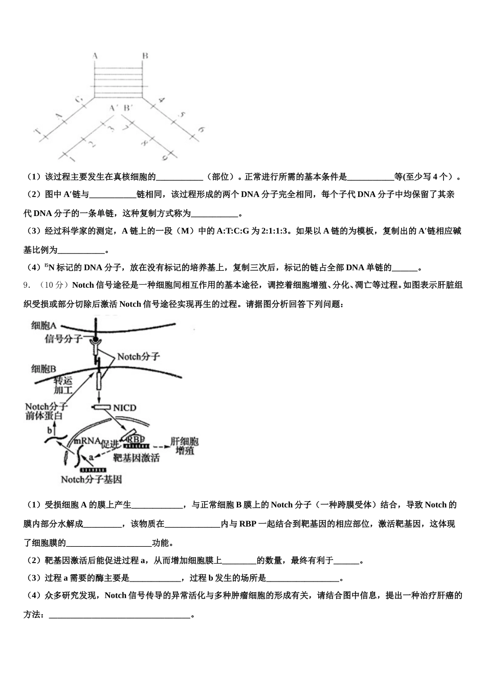 湖北省黄石市育英高级中学2024-2025学年生物高一下期末经典试题含解析_第3页