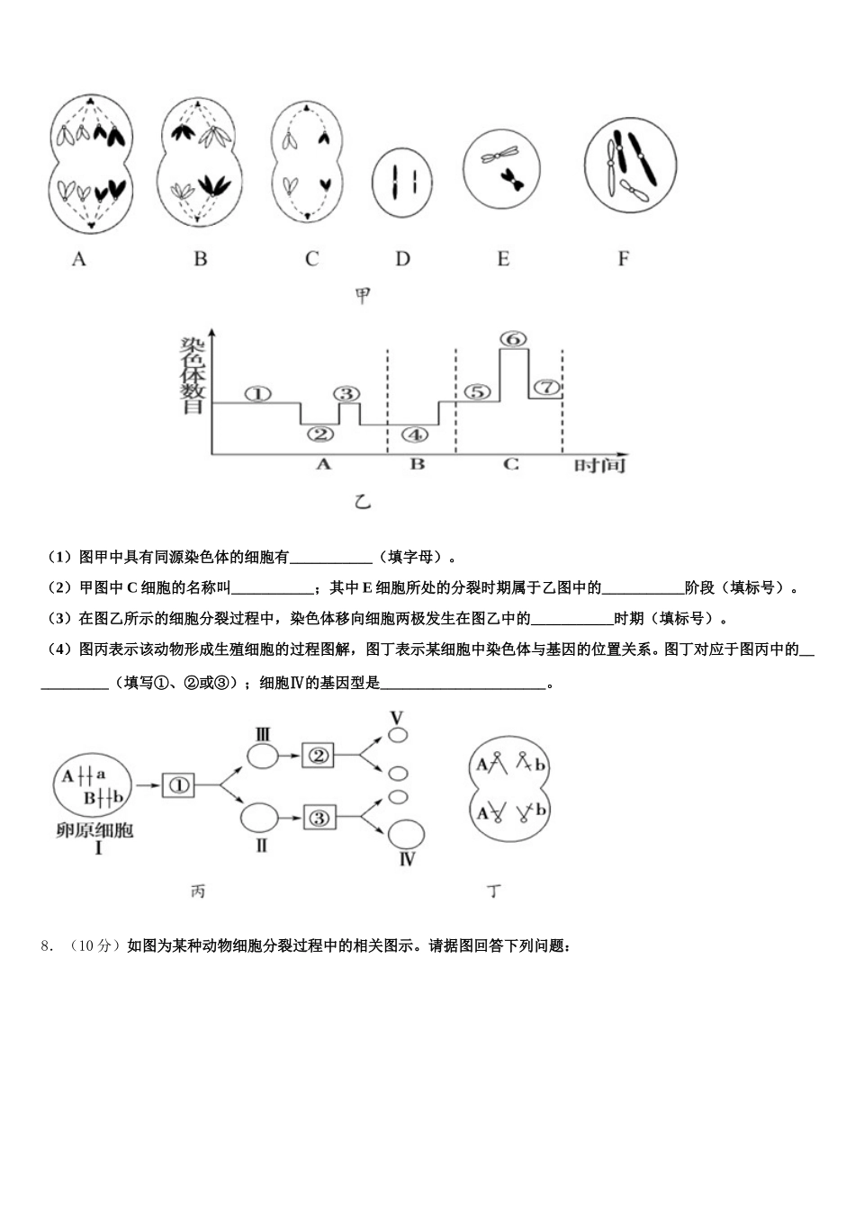 湖北省枣阳市白水高级中学2024-2025学年生物高一下期末教学质量检测模拟试题含解析_第2页