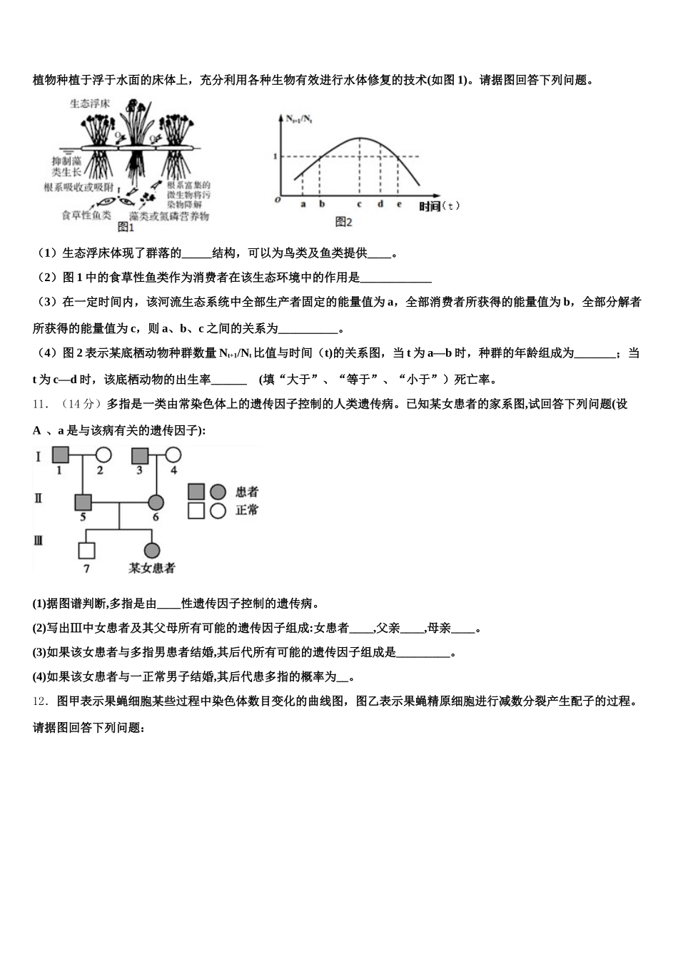 黄冈八模系列湖北省黄冈市2025年高一生物第二学期期末联考试题含解析_第3页