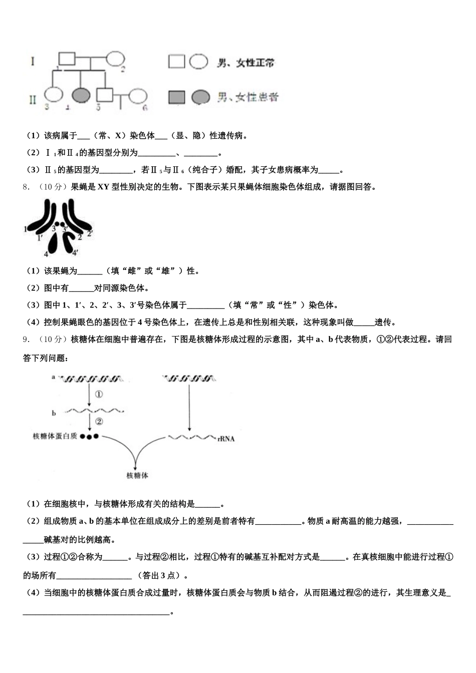 2025届湖北省荆州开发区滩桥中学高一生物第二学期期末学业水平测试模拟试题含解析_第2页