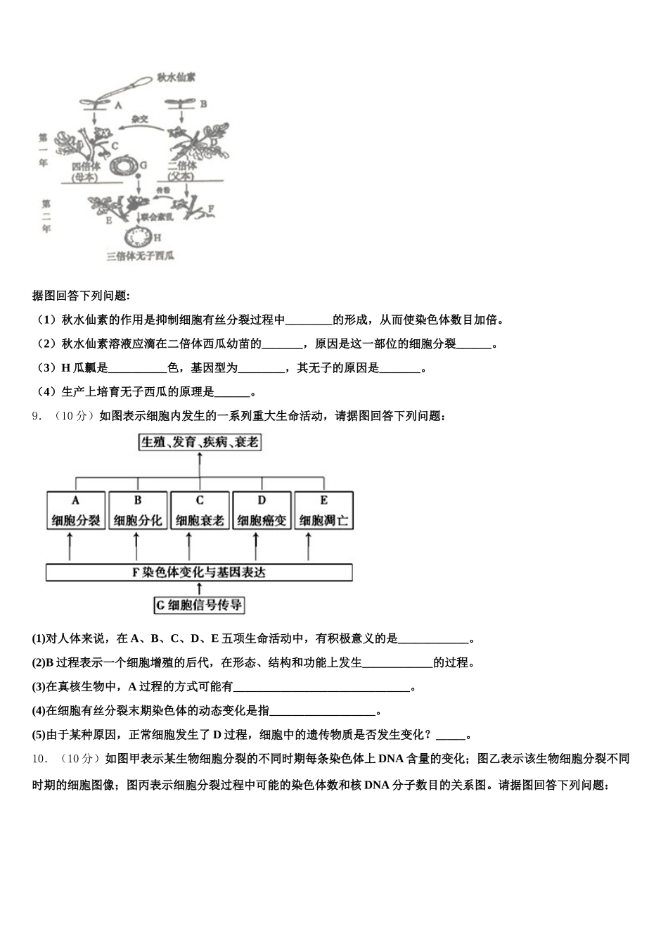宜昌市重点中学2025届高一下生物期末考试试题含解析_第3页