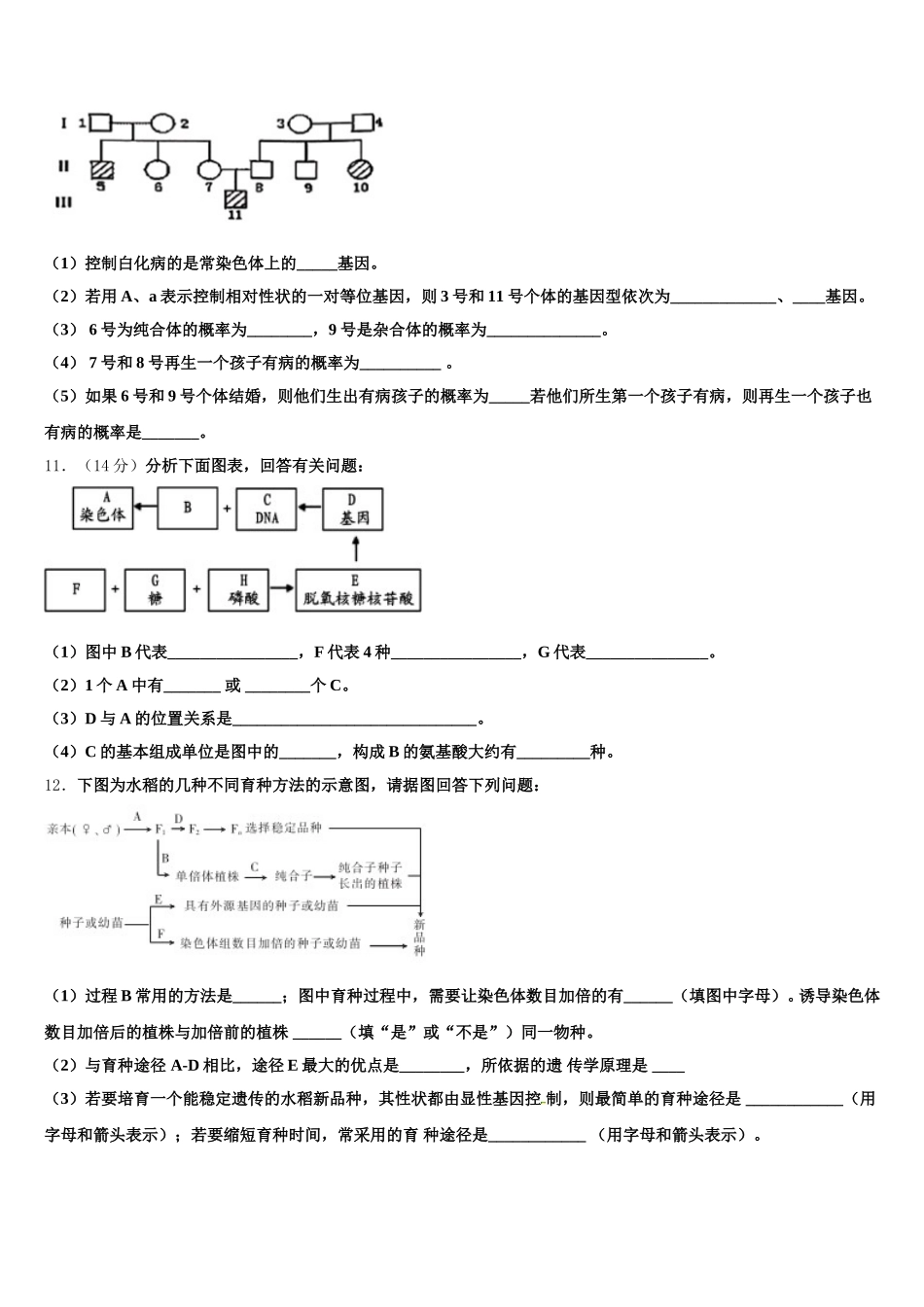 湖北省恩施州三校联盟2025年高一生物第二学期期末监测模拟试题含解析_第3页