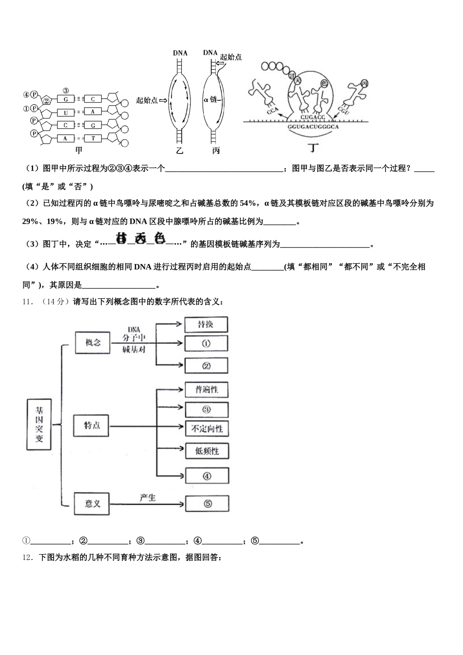 广西崇左市天等县高级中学2025届高一生物第二学期期末检测试题含解析_第3页
