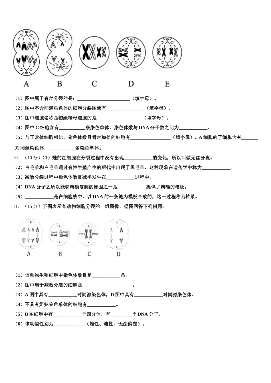2025届广西柳州市第二中学生物高一第二学期期末学业水平测试试题含解析_第3页