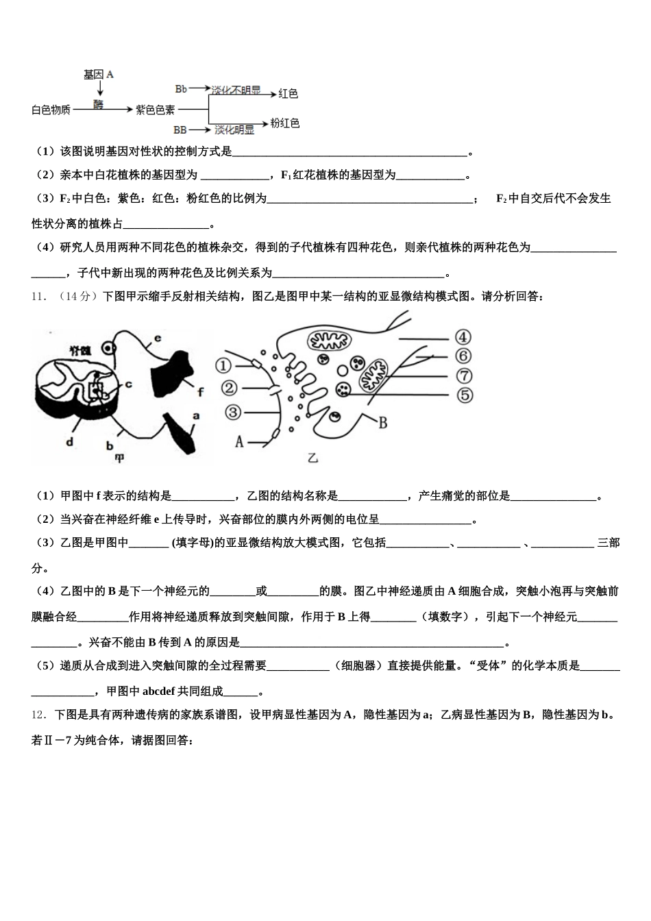 天津市一中2025届高一下生物期末统考试题含解析_第3页
