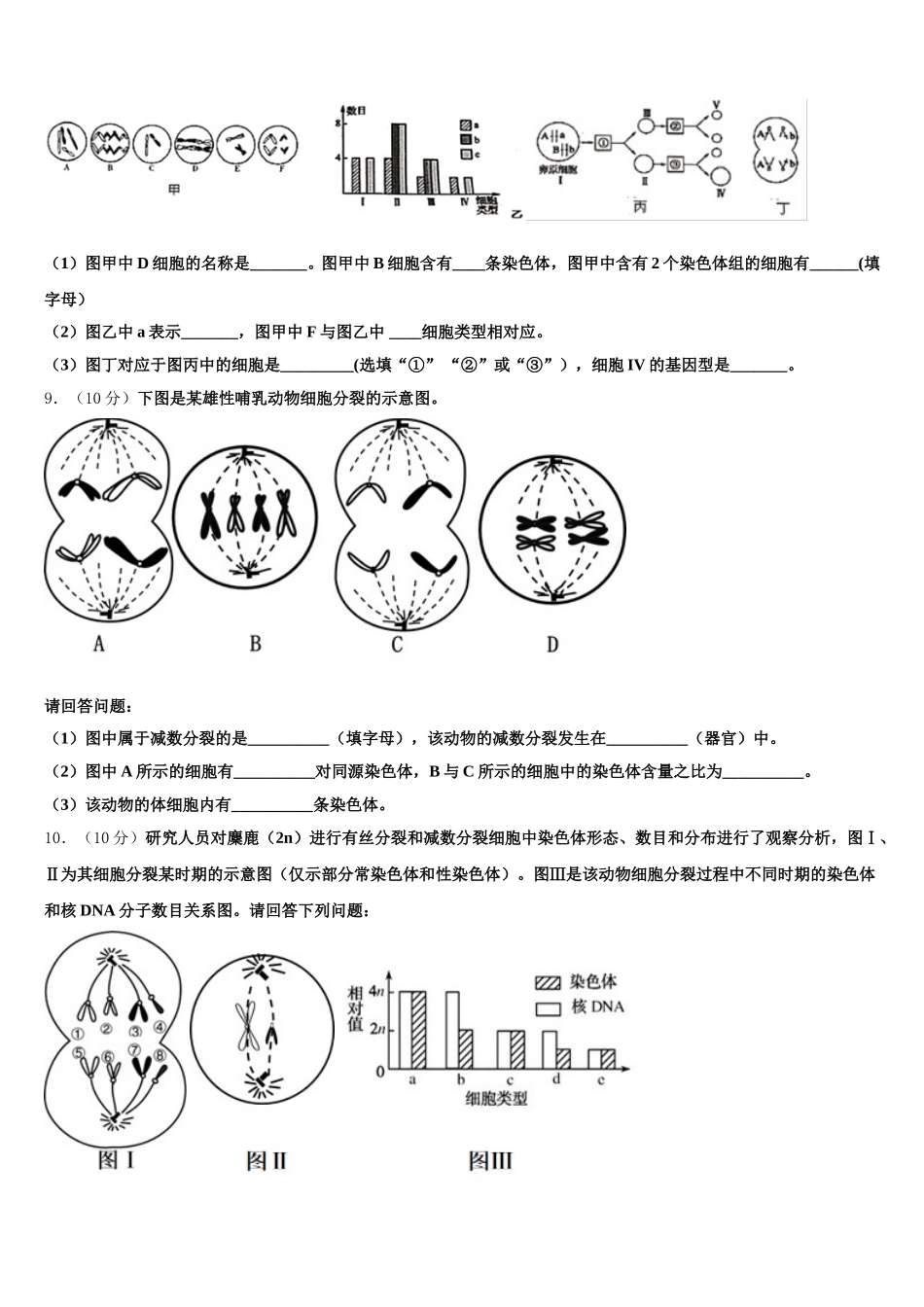 2025年天津四十二中生物高一下期末预测试题含解析_第3页