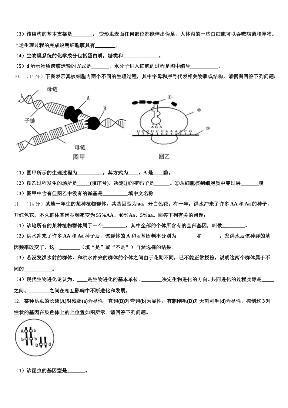 北京市北京二中教育集团2025届高一下生物期末监测试题含解析_第3页