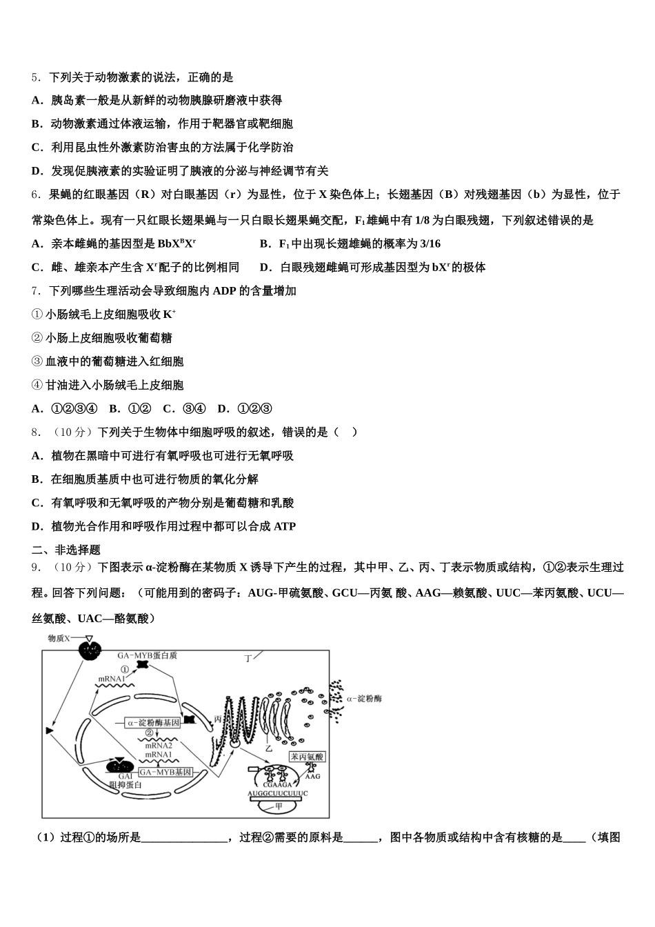 北京市海淀区市级名校2025届高一下生物期末教学质量检测试题含解析_第2页
