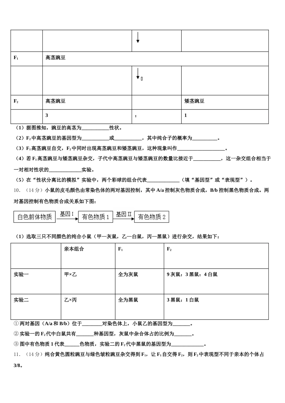 2025届北京市昌平区临川育人学校生物高一第二学期期末质量跟踪监视试题含解析_第3页