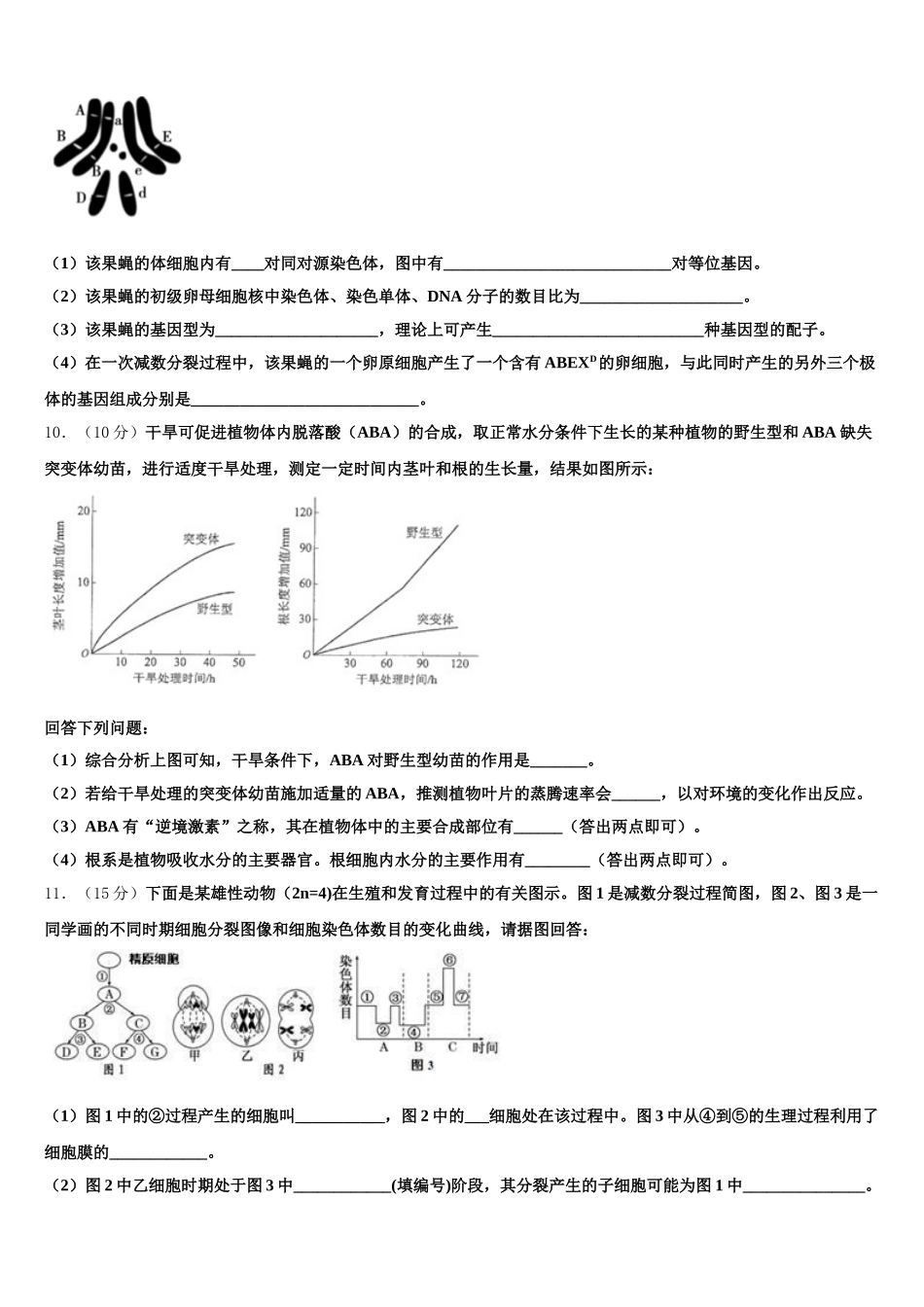2025年北京市顺义牛栏山第一中学高一下生物期末质量跟踪监视模拟试题含解析_第3页