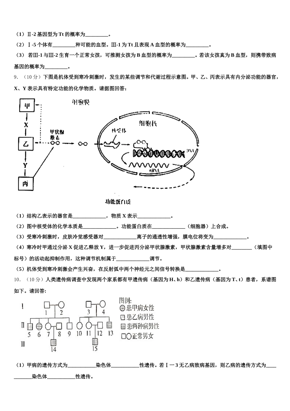 北京市首师附2025届高一生物第二学期期末教学质量检测试题含解析_第3页