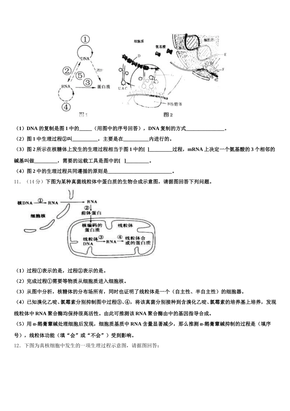 北京市十五中2024-2025学年高一生物第二学期期末复习检测试题含解析_第3页