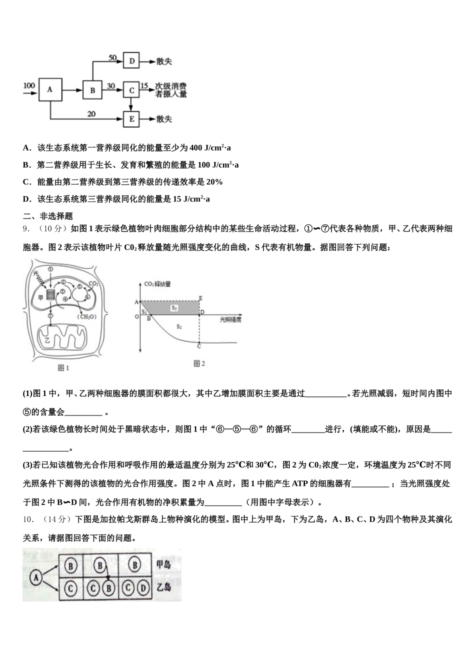 2025届北京海淀高一下生物期末经典模拟试题含解析_第3页