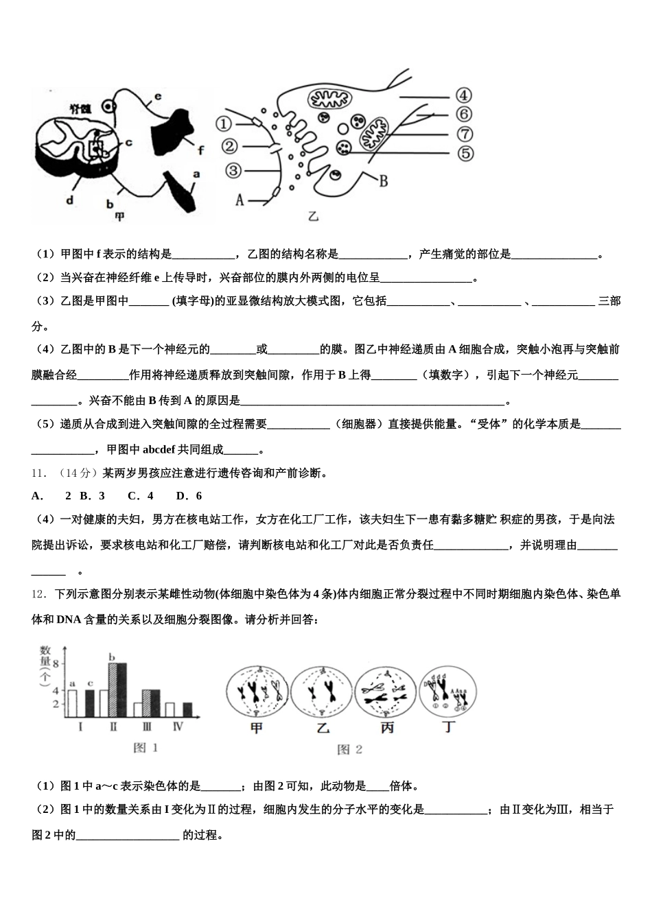 2024-2025学年北京市清华大学附中生物高一下期末联考试题含解析_第3页