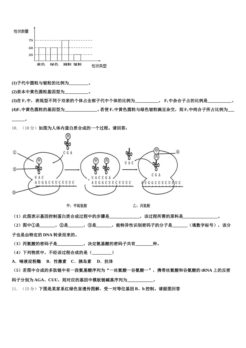 2025届北京师范大学第二附属中学高一下生物期末学业水平测试试题含解析_第3页