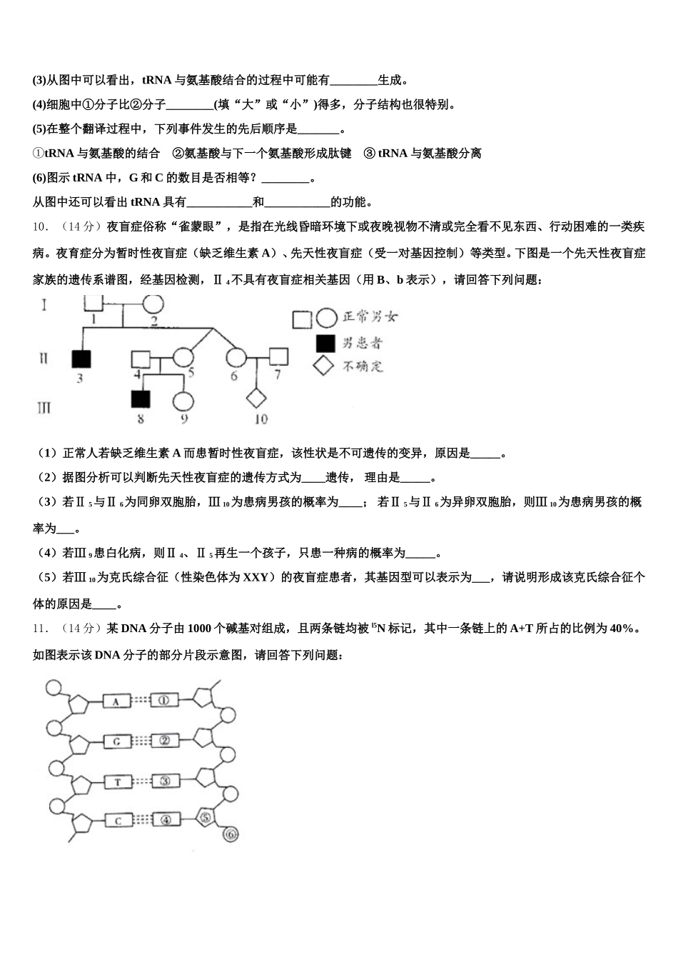 2025年北京市101中学高一生物第二学期期末考试试题含解析_第3页