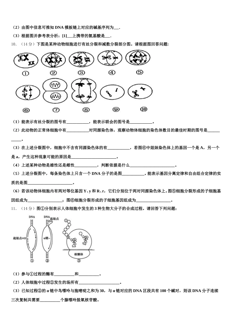 北京一六一中学2025届生物高一第二学期期末统考试题含解析_第3页