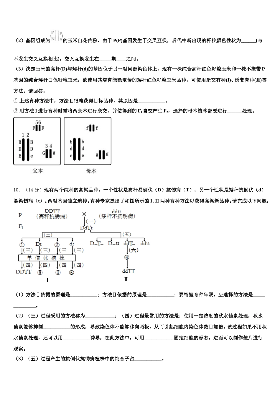 福建省泉港一中2025届高一生物第二学期期末复习检测试题含解析_第3页