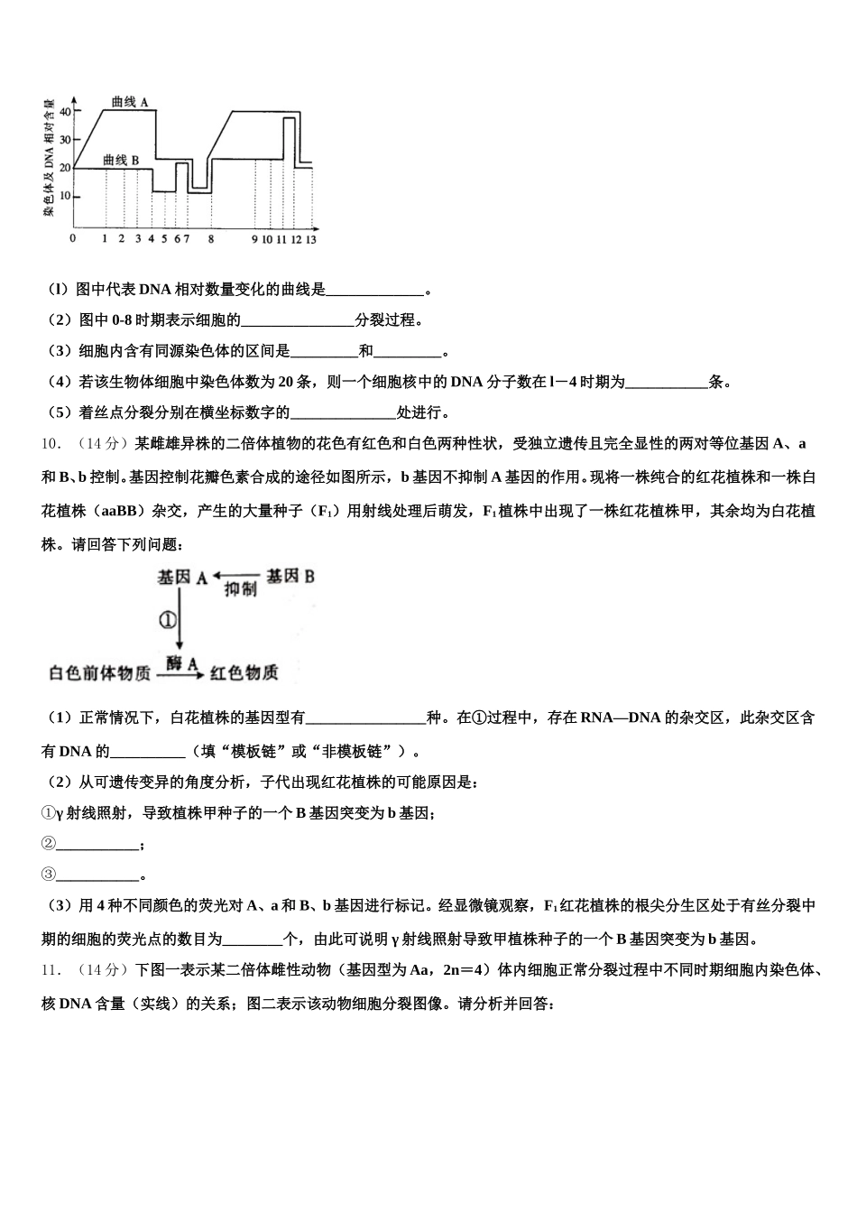 2025年福建厦门双十中学高一生物第二学期期末联考试题含解析_第3页